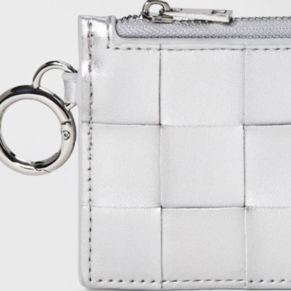 L-Zip Card Case - A New Day™ Silver: Shell, Solid Pattern, Zip Closure - Picture 5 of 8